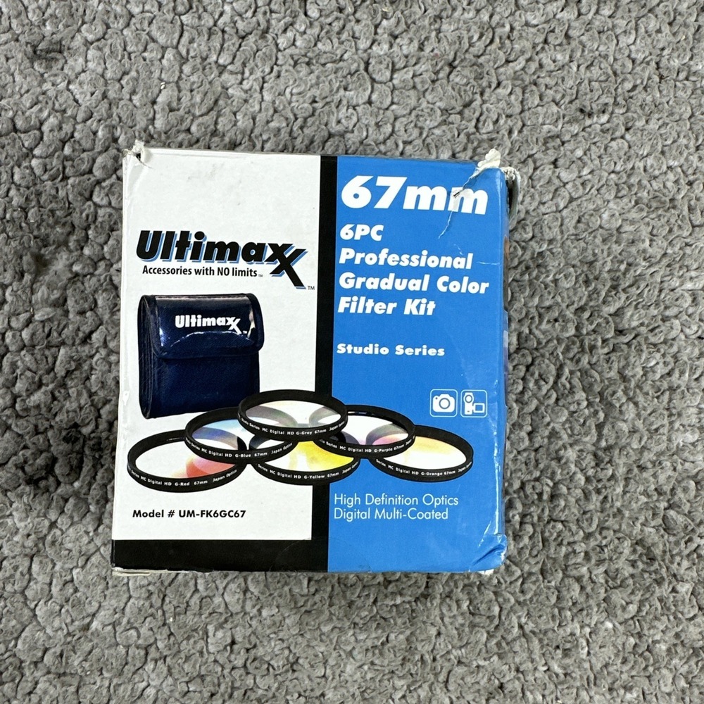 67mm - Graduated Color Multicoated 6pcs Filter Set with Pouch for DSLRs Camera